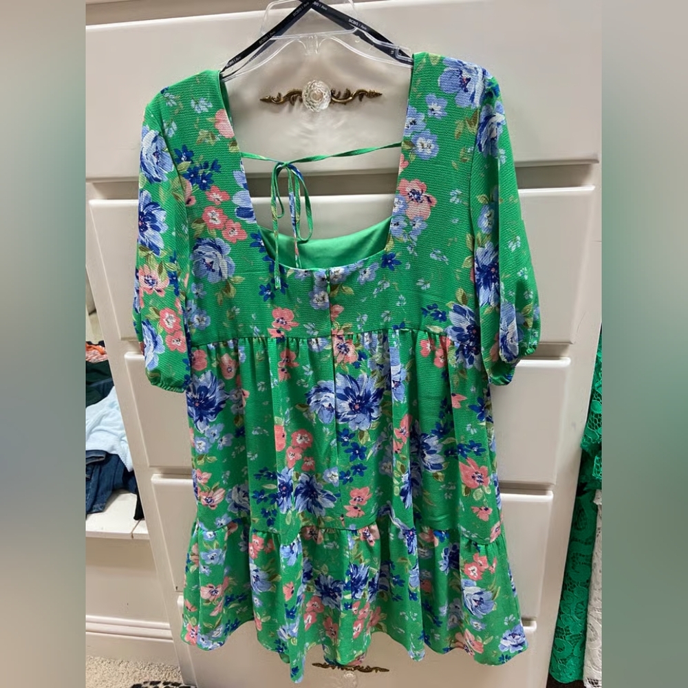 Floral Green Women's Top